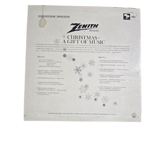 Zenith Christmas A Gift Of Music Collectors Limited Edition Vinyl Album - Picture 2 of 5